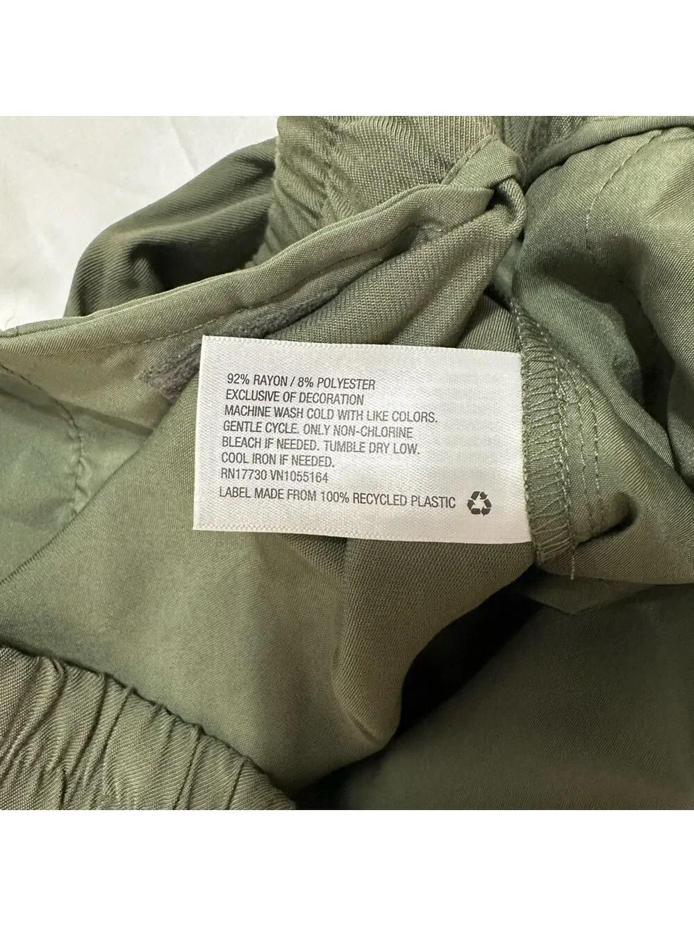 A NEW DAY FOREST GREEN HIGH RISE JOGGERS TROUSER STYLE UP OR DOWN XL EUC